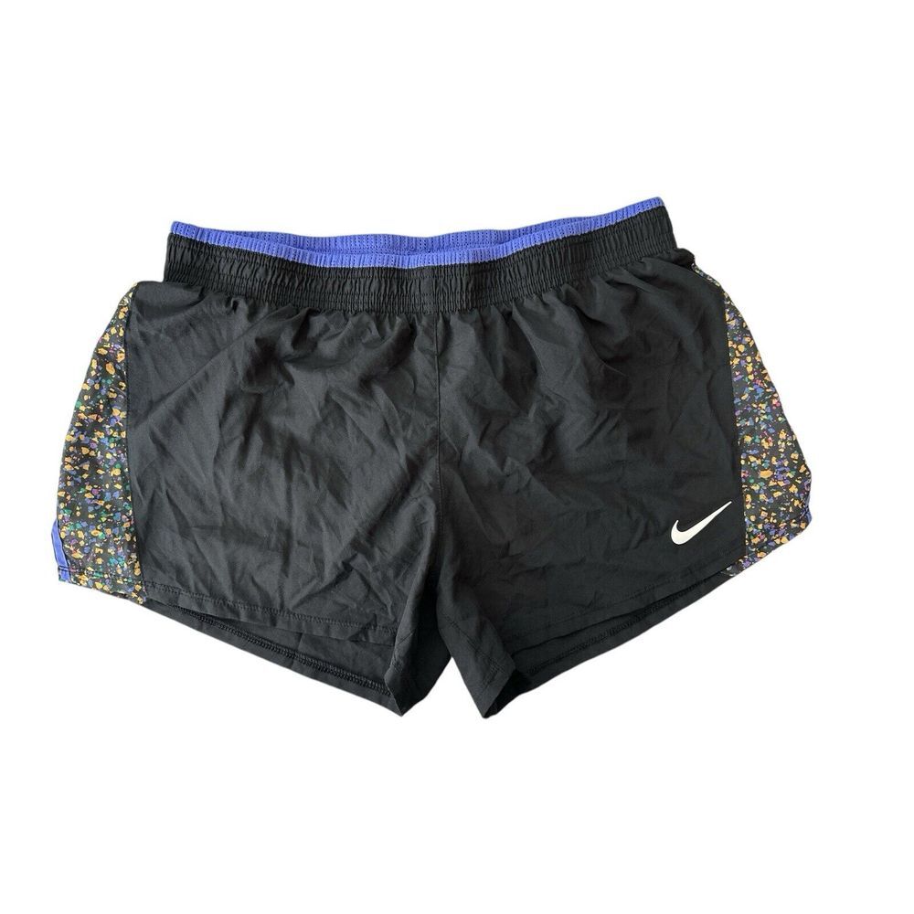 Nike Dri Fit Shorts Women Large Bred Lined Running Athleisure Outdoor Gym Yoga